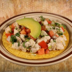 Tostada de Ceviche Yucateco*